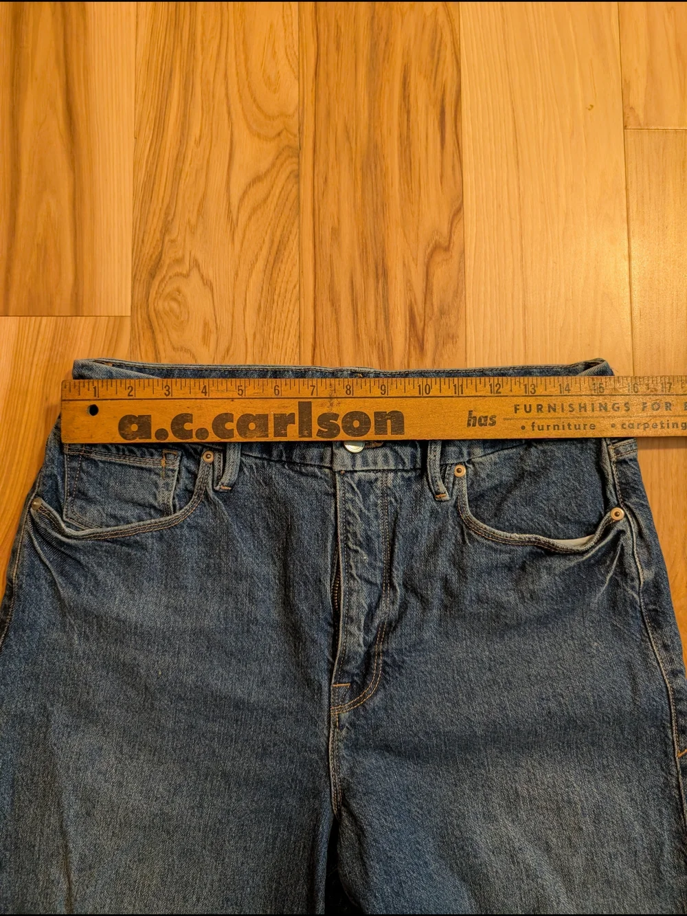 GOOD AMERICAN High Rise Straight Leg Jeans Women's Size 14 / 32